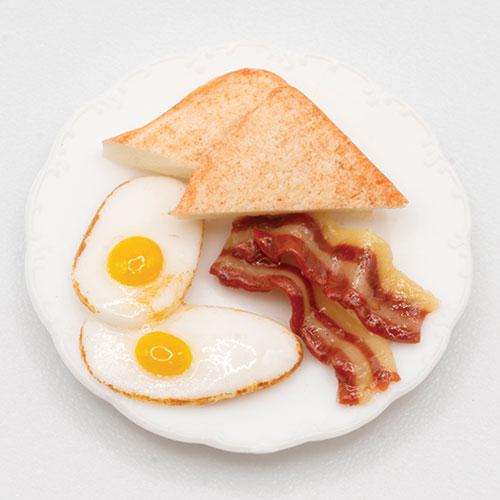 LA115 - Bacon, Eggs and Toast on Plate